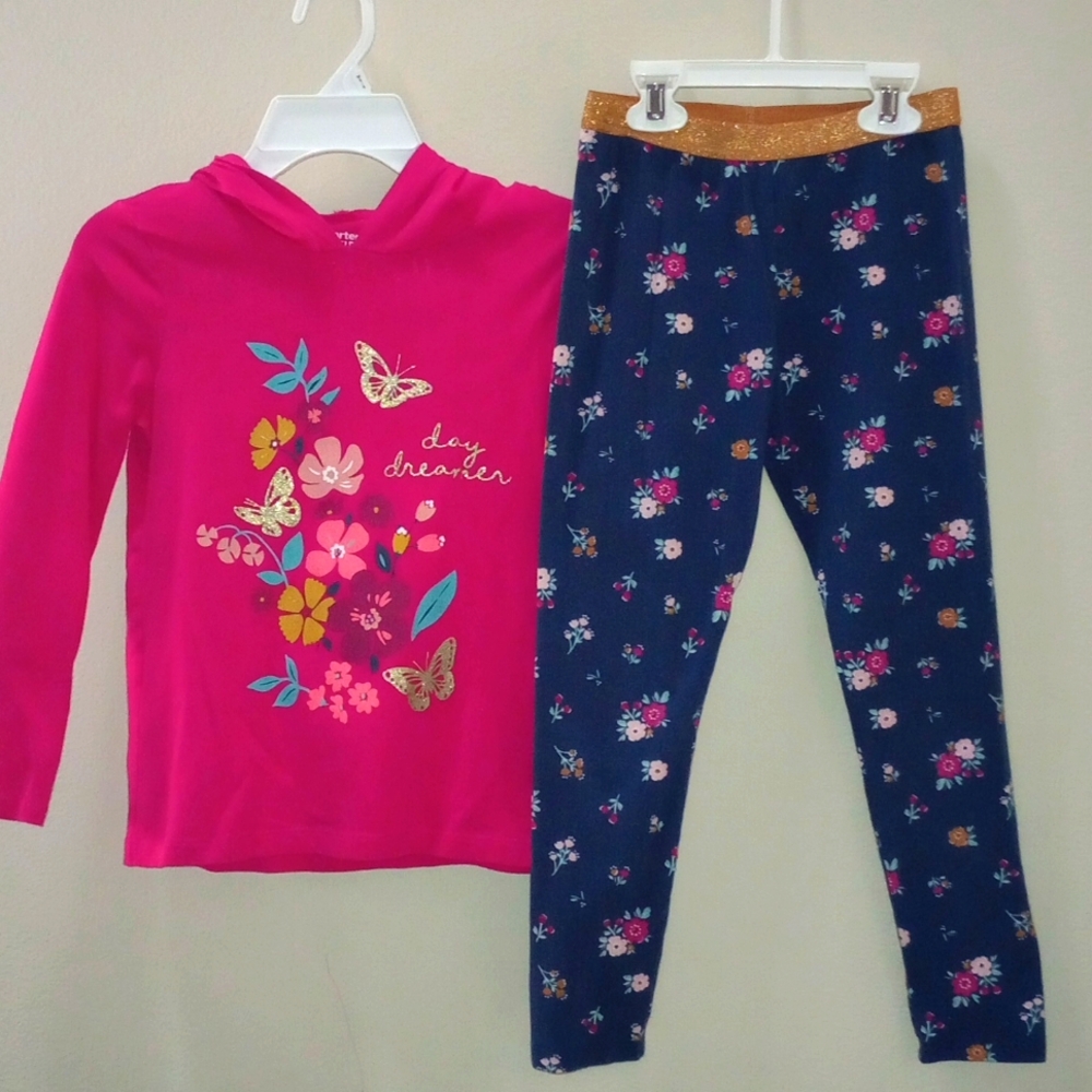 Carter's Floral Hoodie Outfit